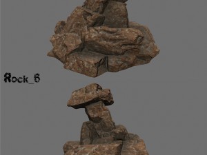 desert rocks set 3D Model