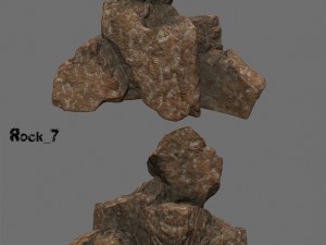 desert rocks set 3D Model