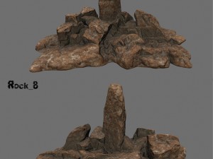 desert rocks set 3D Model