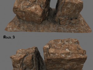 desert rocks set 3D Model