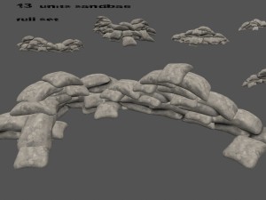 sandbag 3D 모델