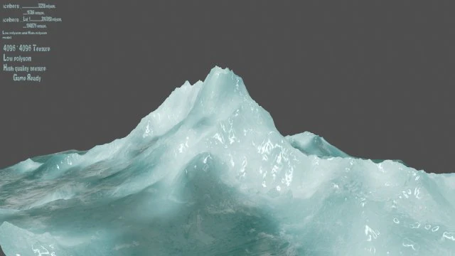 iceberg 3D Model .c4d .max .obj .3ds .fbx .stl .blend 