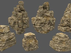 rochers du d&eacute;sert Modèle 3D