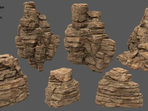 rocce del deserto Modello 3D