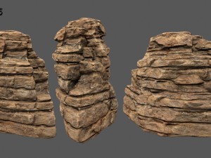 desert rocks Modelo 3D