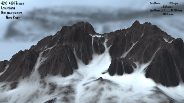 snow mountain Modelo 3D .c4d .max .obj .3ds .fbx .stl .blend 