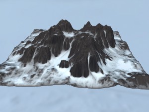 snow mountain Modelo 3D