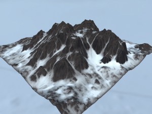 snow mountain Modelo 3D