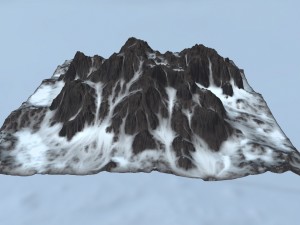 snow mountain Modelo 3D