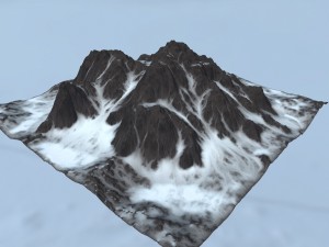 snow mountain Modelo 3D