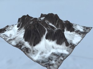 snow mountain Modelo 3D
