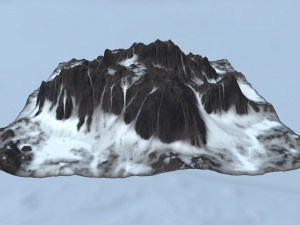 snow mountain Modelo 3D