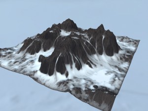 snow mountain Modelo 3D