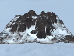 snow mountain Modelo 3D