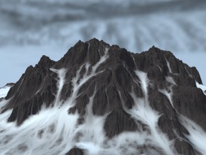 snow mountain Modelo 3D