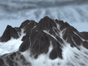 snow mountain Modelo 3D
