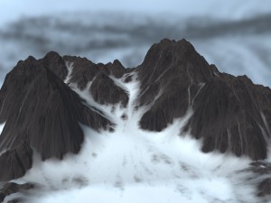 snow mountain Modelo 3D