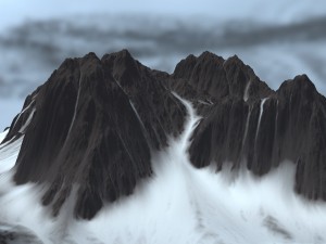 snow mountain Modelo 3D