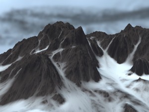 snow mountain Modelo 3D