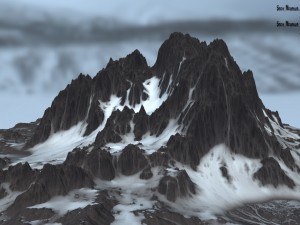 snow mountain 3D मॉडल