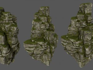 mossy rocks 3D Model