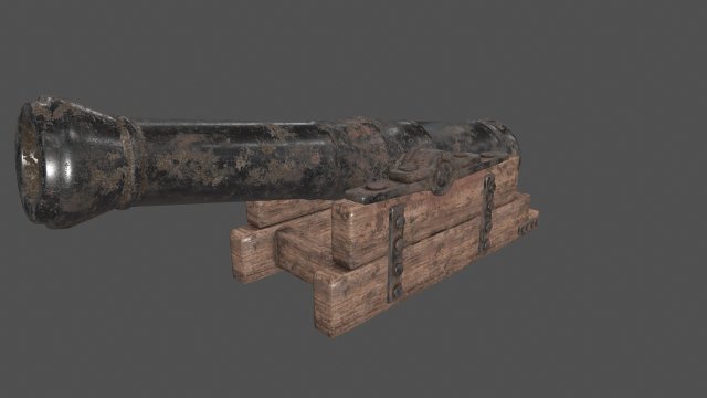 old canon Modèle 3D .c4d .max .obj .3ds .fbx .stl .blend 