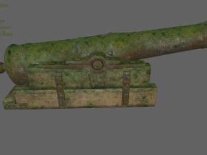 mossy canon 3D Model