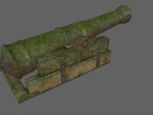mossy canon Model 3D