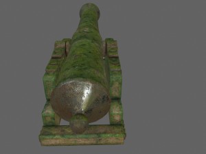 mossy canon Model 3D