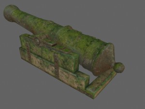 mossy canon Model 3D