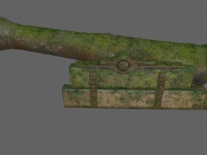 mossy canon Model 3D