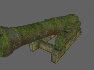 mossy canon Model 3D