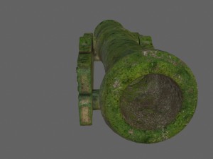 mossy canon Model 3D