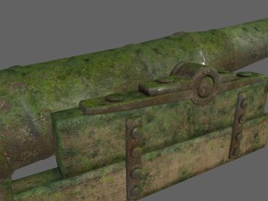 mossy canon Model 3D