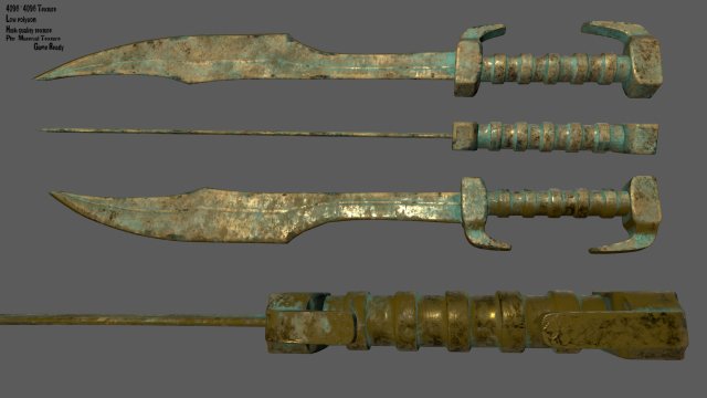 sword Model 3D .c4d .max .obj .3ds .fbx .stl .blend 