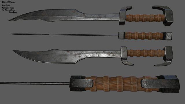 sword 3D 模型 .c4d .max .obj .3ds .fbx .stl .blend 