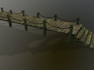 wooden pier 3D-Modell