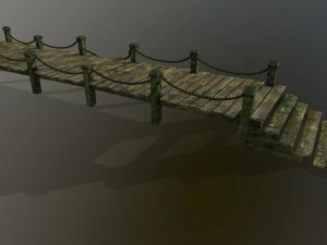 wooden pier 3D Model