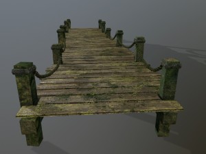 wooden pier 3D-Modell
