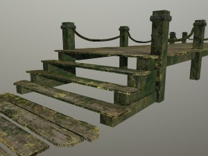 wooden pier 3D-Modell