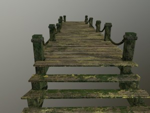 wooden pier 3D-Modell