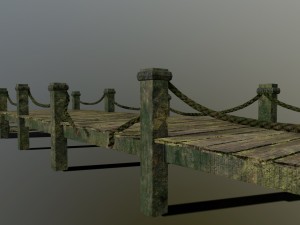 wooden pier 3D-Modell