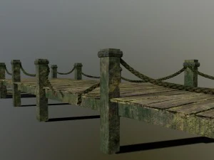 wooden pier 3D Model