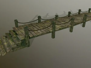 लकड़ी का घाट 3D मॉडल