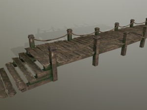 wooden pier 3D Model