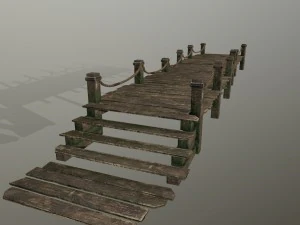 wooden pier 3D Model