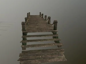 wooden pier 3D Model