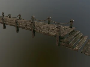 wooden pier 3D Model
