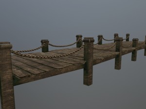 wooden pier 3D Модель