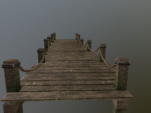 wooden pier 3D Модель